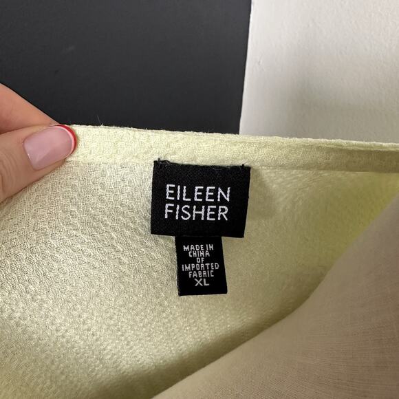 Eileen Fisher Women’s Linen Top Woven Linen Long Shirt Buttoned - Picture 5 of 10